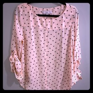 Loft silk pink blouse